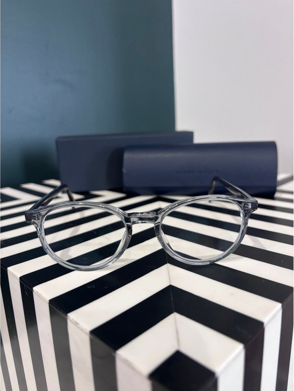 Warby Parker Watts 371 Clear Gray Eyeglasses 49-18-145 NEW